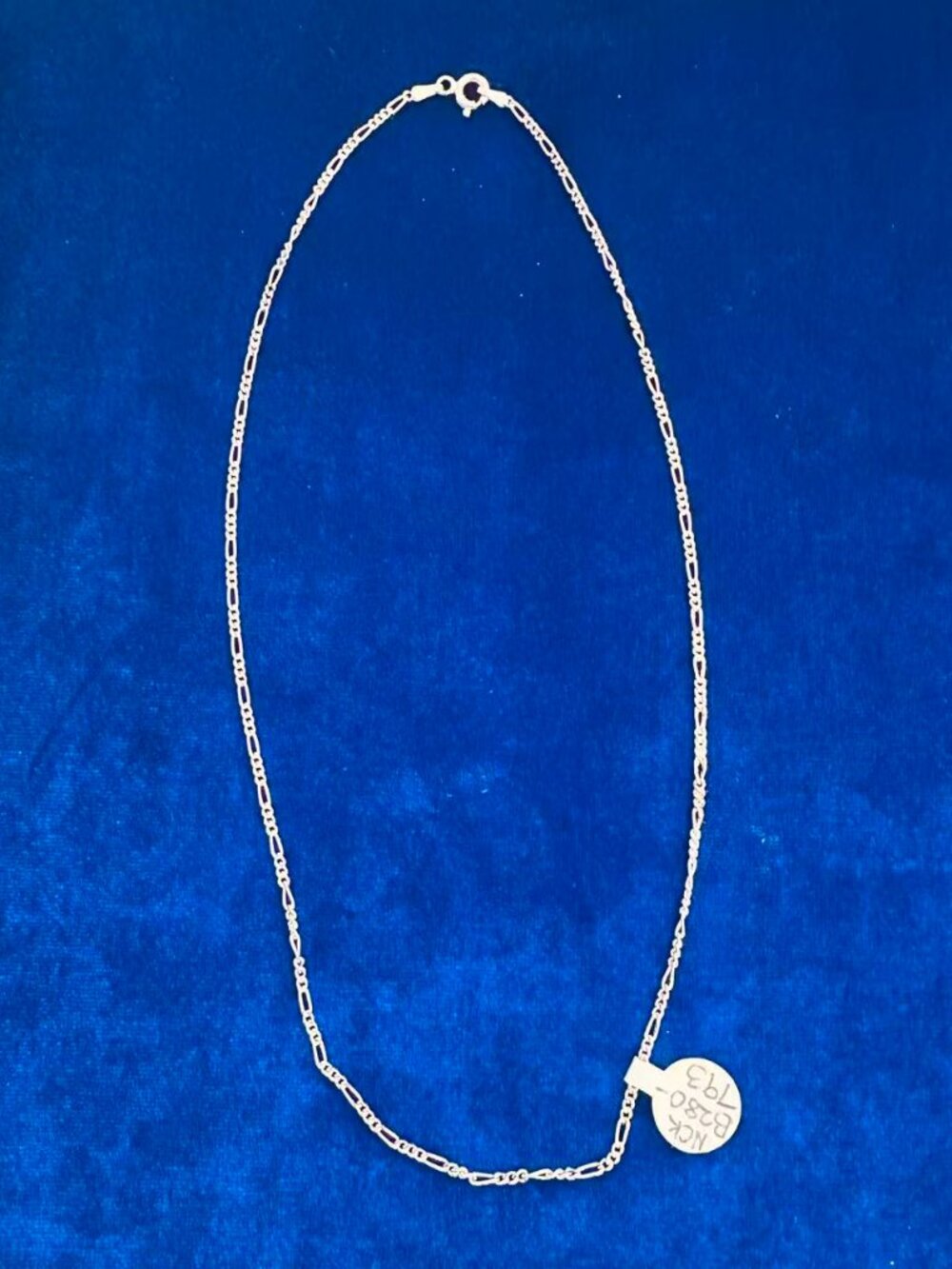 New 925 Sterling Silver Figaro Chain 16mm Necklace - Silver